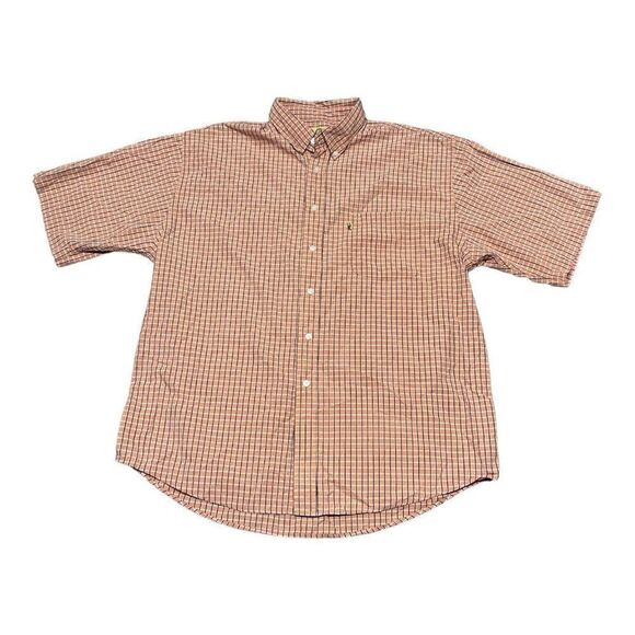 Duck Head Orange Blue Gators CLemson Plaid Short Sleeve Button Down Shirt XL - Picture 1 of 5